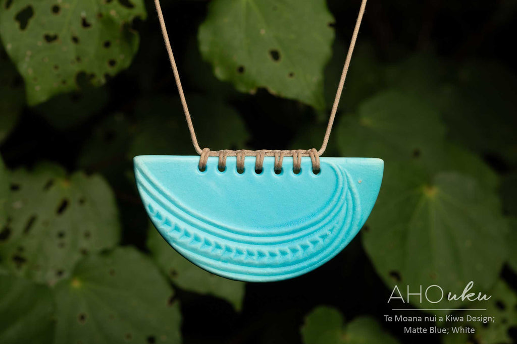Te Moana Nui a Kiwa Whakakai (Pendant), Matte Blue, PREORDER