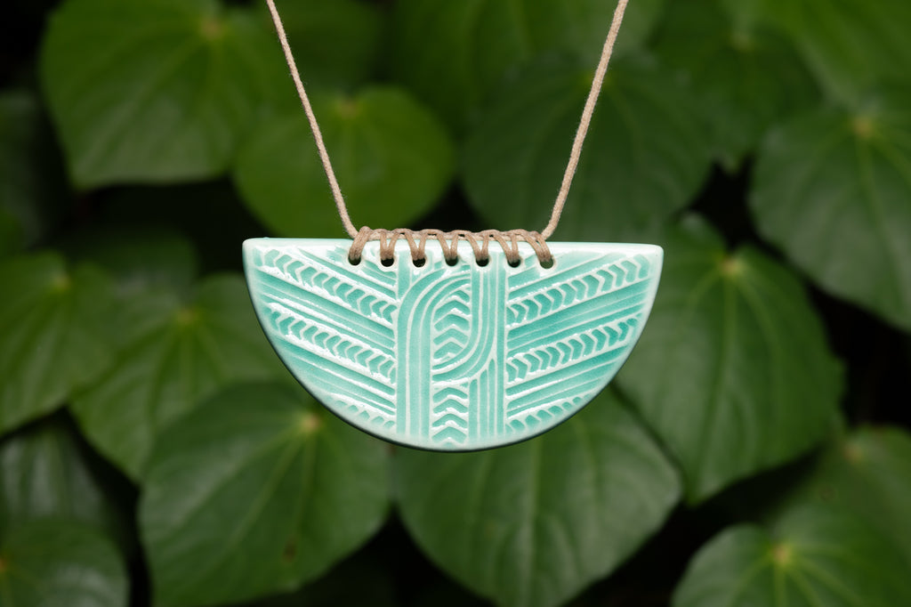 Rauponga Whakakai (Pendant), Teal PREORDER