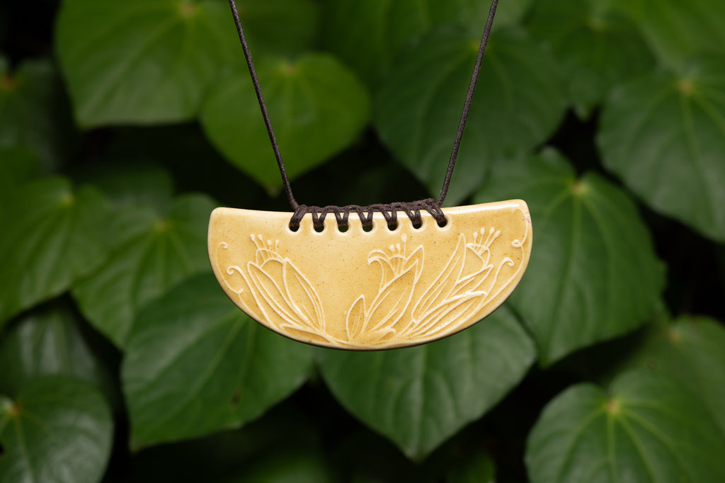 Harakeke Whakakai (Pendant), Amber PREORDER