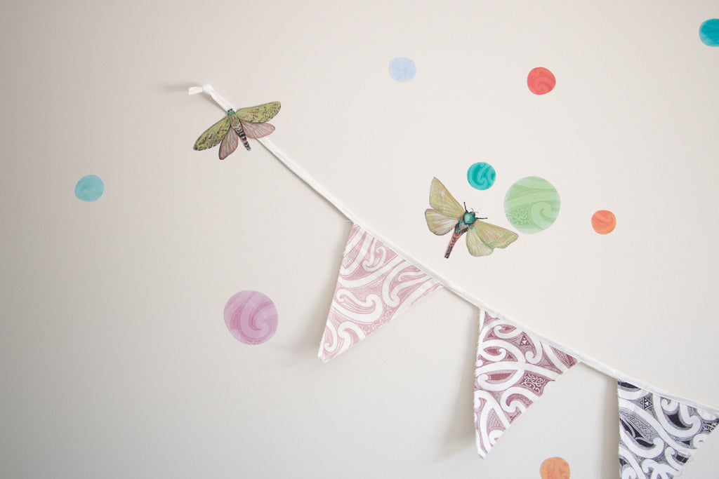 Native Moth and Butterfly Wall Decal Set