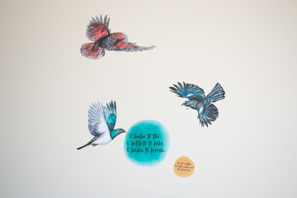 Manu + Whakataukī Wall Decal Set