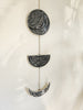 Ngā mata o te marama- Ceramic moon phases: Black on White