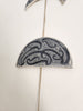 Ngā mata o te marama- Ceramic moon phases: Black on White
