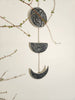 Ngā mata o te marama- Ceramic moon phases: Black on White