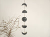 Ngā mata o te marama- Ceramic moon phases: Black on White