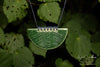 Rauponga Whakakai (Pendant), Forest Green