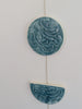 Ngā mata o te marama- Ceramic moon phases: Turquoise